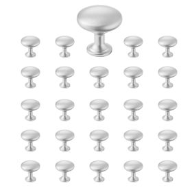 Cabinet Knobs, 25 Pack, 1.1 Inch Zinc Alloy Drawer Pulls & Door Handles, Mushroom Kitchen Dresser Solid Knobs