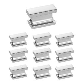 Cabinet Knobs, 10 Pack, 1.42 Inch Zinc Alloy Drawer Pulls Door Handles, Rectangular Kitchen Dresser Solid Knobs