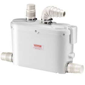Macerator Pump 500W 29 GPM Flow 26 ft Head Lift Pump for Kitchen Basement Sink