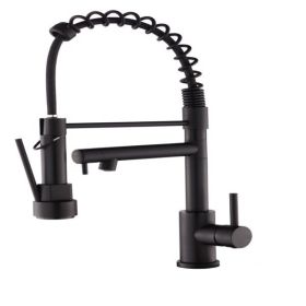 Kitchen Faucet with Pull Down Sprayer, Touch On Single Handle 2- Function Stainless Steel Spring Neck, Single Hole Installation for Residential