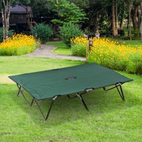 2 Person Folding Camping Cot for Adults (Option: Green-1000x170x260 mm)
