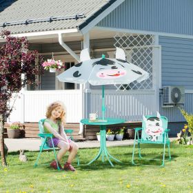 Kids Table and Chair Set (Option: White-750x510x110 mm)
