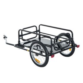Camping Cart Outdoor Wanderer Folding Bicycle Storage Cart Cargo and Luggage Trailer with Hitch - Black (Option: 10x10x10 mm-10x10x10 mm)