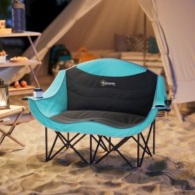 Padded Folding Camp Chair for Adults (Option: Green-930x250x180 mm)